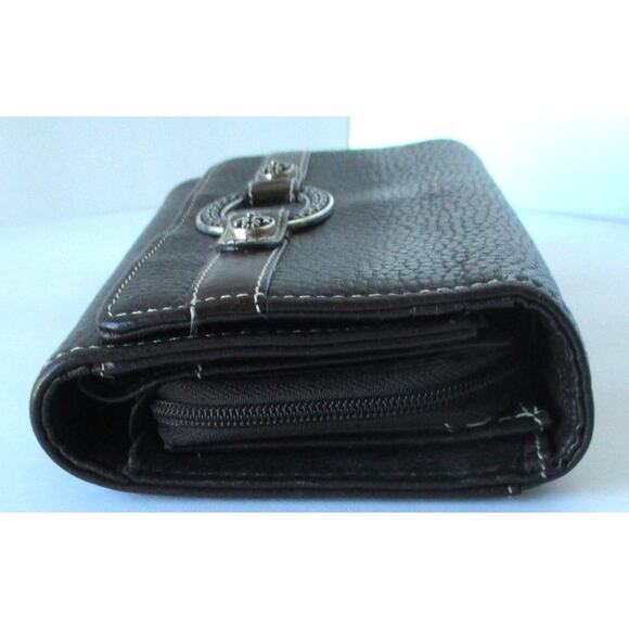 Brighton Women's Brown Leather Wallet With Credit Card Slots & Checkbook - Picture 7 of 8